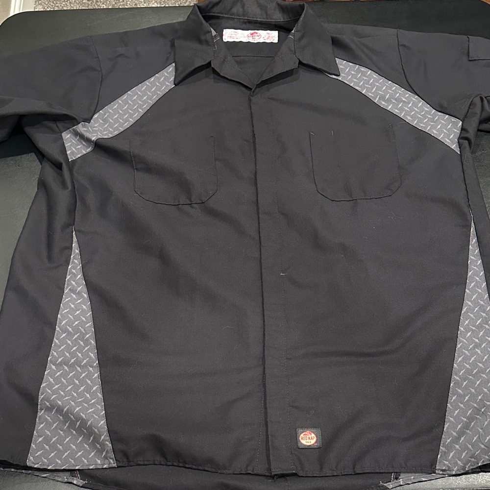 Men's Black and Gray Bowling Garage Casual Button Down Shirt from SEMA Show